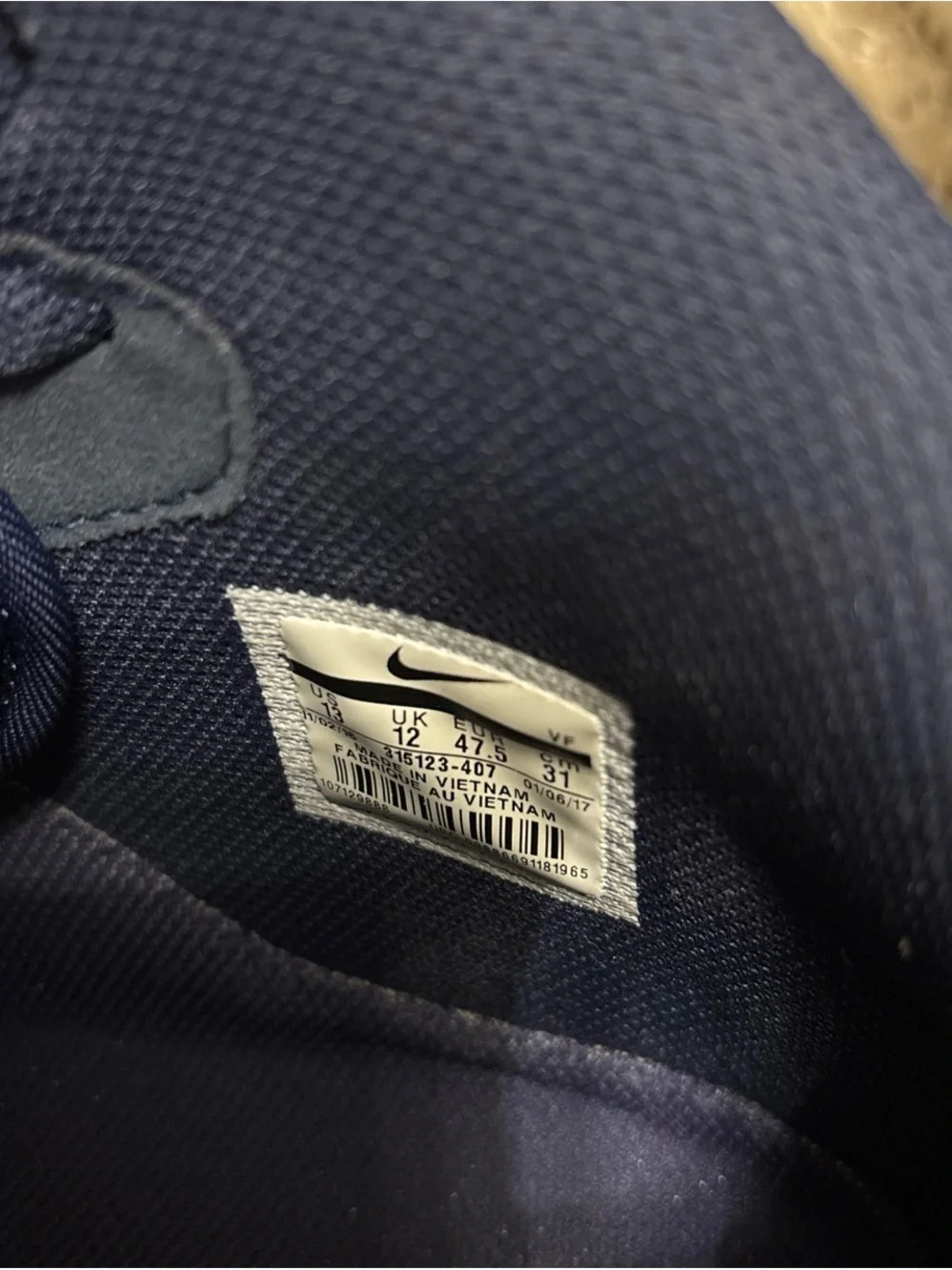 Nike Air Force 1 High Top Sneakers - Navy & White